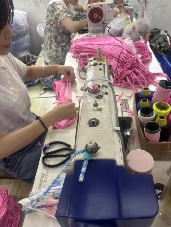 Sewing swimwear trims during costing and quotation